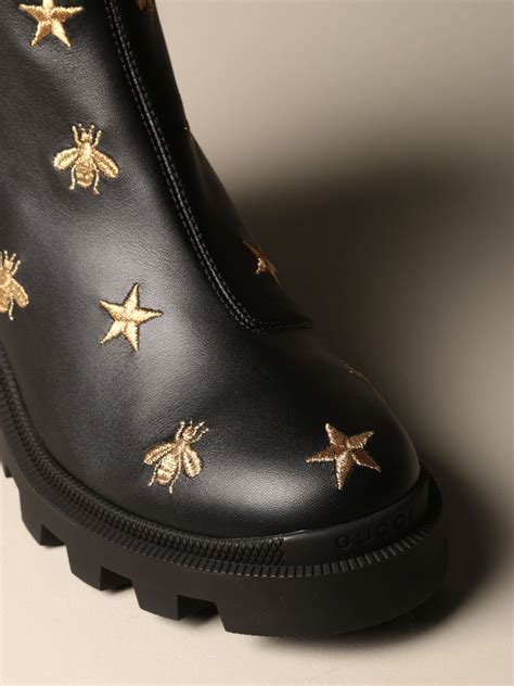 gucci trainers womens bee|Gucci star and bee boots.